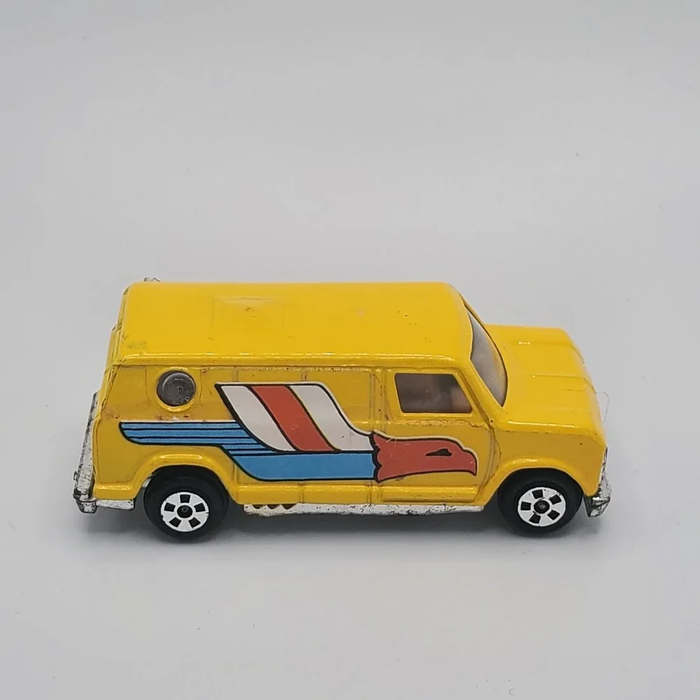 Soma Super Wheels Diecast Chevrolet Super Van Yellow w/ Eagle Hong Kong Freebird